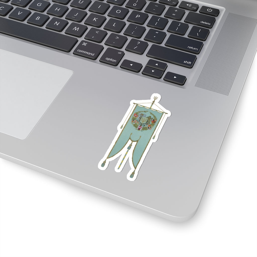 Ukraine Coat of Arms Banner I Sticker