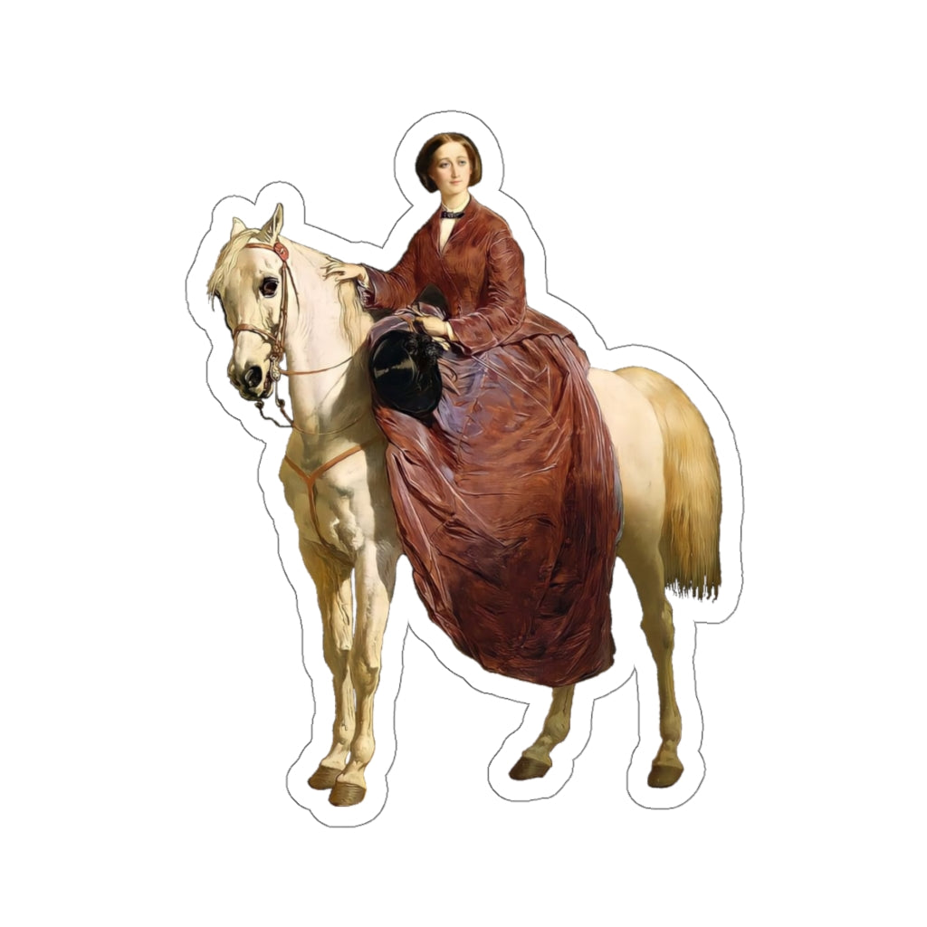 Empress Eugenie on Horseback Sticker