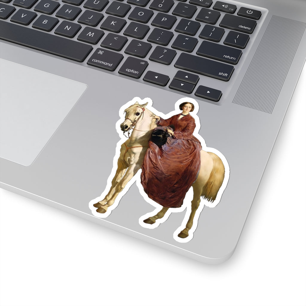 Empress Eugenie on Horseback Sticker