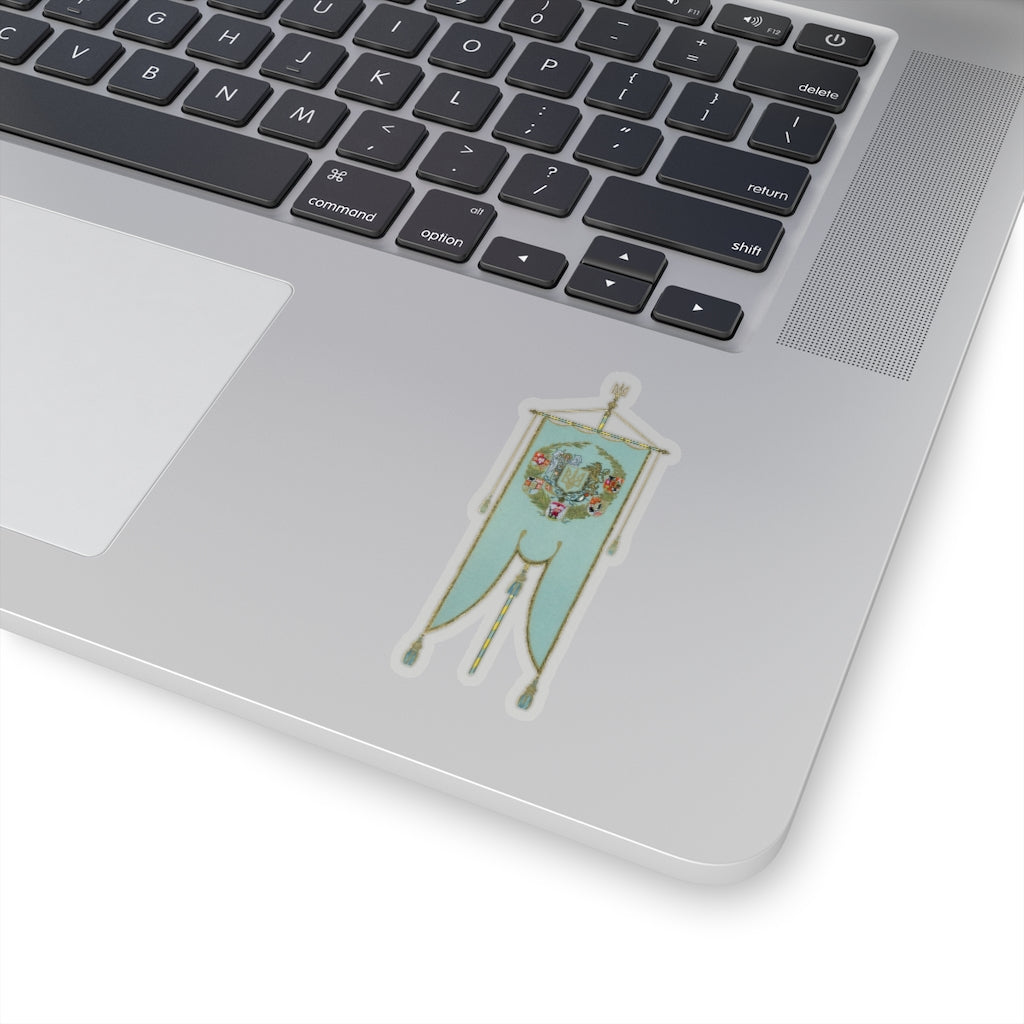 Ukraine Coat of Arms Banner I Sticker